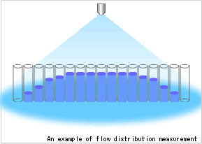 An example of flow distribution measurement